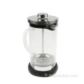 Cafetière à piston en verre à fond en caoutchouc de 350 ml